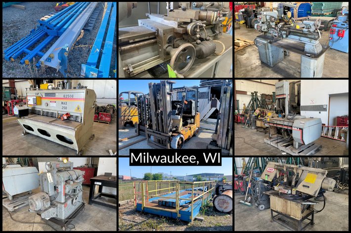 Image for Excess Inventory, Industrial Machines, Iron Worker, Slip Roller, Band Saw, Lathe, Cleat Bender, 24 ga Crimper, 250KW Motor, Hand Tools & More – Milwaukee, WI