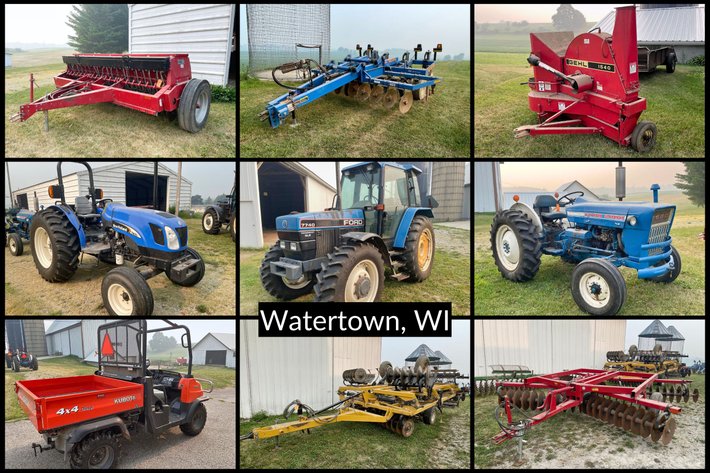 Image for Ford & New Holland Tractors, Kubota UTV, Landoll Finisher, Case IH Field Implements, Brillon Cultipacker, Case IH Haybine, 3-Point Seeder & More – Watertown, WI
