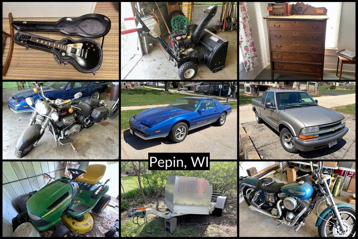 Image for James Heaton Estate - 1987 Pontiac Firebird, 1998 Chevy S10 Pickup, 1999 Excelsior Henderson Motorcycle, 1994 Harley Davidson Motorcycle, John Deere Mower, Tools & More - Pepin, WI