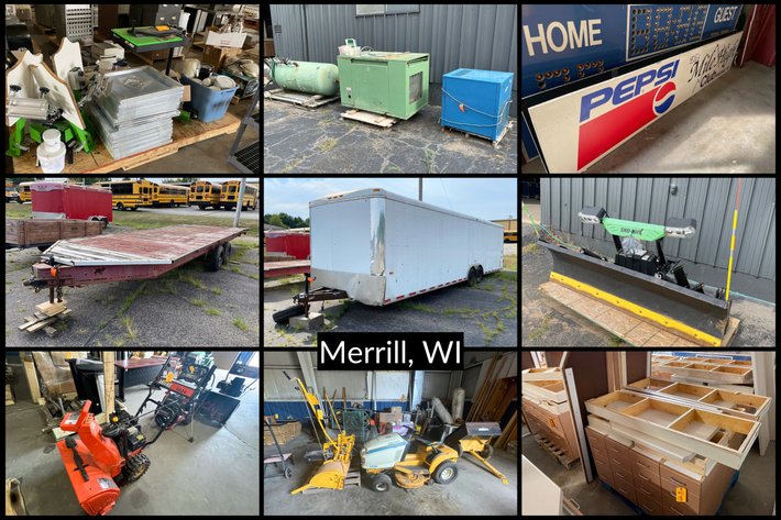 Image for Business Excess Inventory Reduction, Office Supplies, Trailers, Tools & More  - Merrill, WI