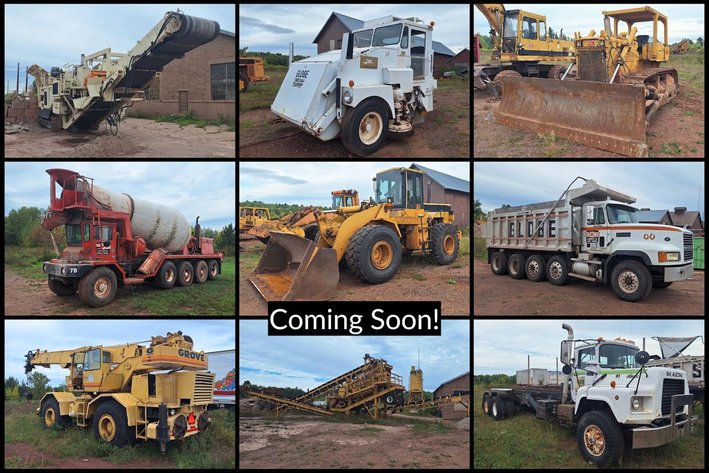 Image for Retirement Auction - Aggregate Equipment, CAT Wheel Loaders, Street Sweeper, Mac Roll Off & Quad Axle Dump Truck, Shop Equipment, Roll Off Containers & More - Ironwood, MI