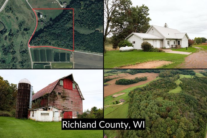 Image for Farmhouse & Wooded Acreage Near Richland Center, WI - Richland County