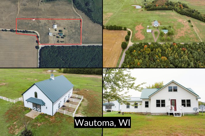 Image for 4 Bedroom Home with 6 Stall Horse Barn Near Wautoma - Waushara County, WI