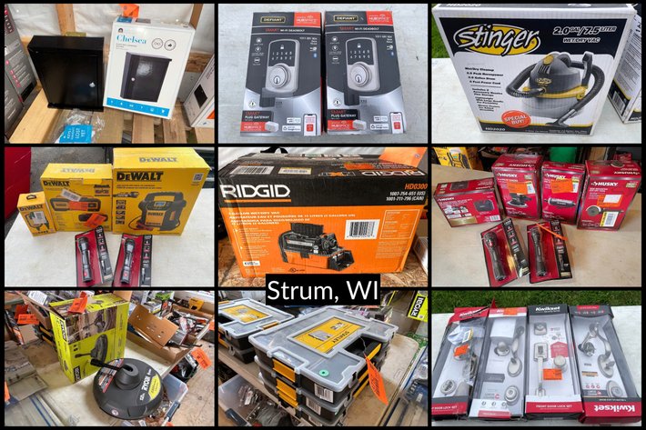 Image for Large Collection of New Tools Including DeWalt, Milwaukee, Ryobi, Husky & More - Strum, WI