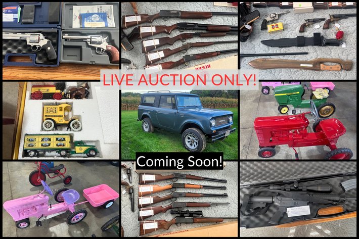 Image for Live Auction - Randall Horlacher - 1966 IHC Scout, Farmall 300, Farmall Super H, Shop Items & More - Cadott, WI