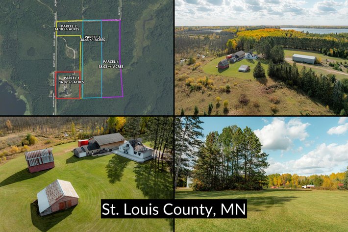 Image for 108± acres with 3-Bedroom Home, Finished Shop & Hunting Land with Creek – Offered in 4 Parcels - Near Eveleth, MN - St. Louis County