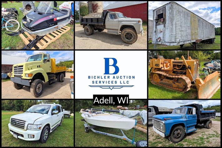 Image for Bichler Auction Services - Dennis Janz Auction - Dump Trucks, Case Dozer, Sailboat, Windmill, Farm Machinery, Cement Mixer, Vintage Snowmobiles & More - Adell, WI