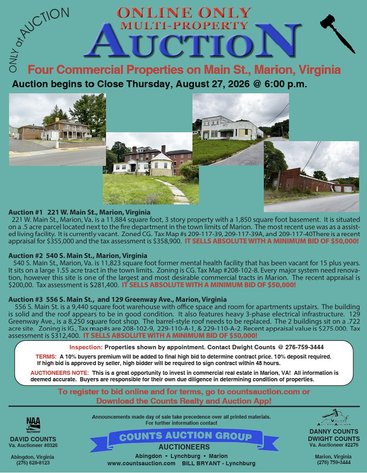 Image for ONLINE ONLY MULTIPLE COMMERCIAL PROPERTY AUCTION