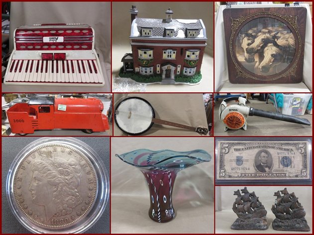 Dept 56, Coins, Primitives and Antiques (mint green)