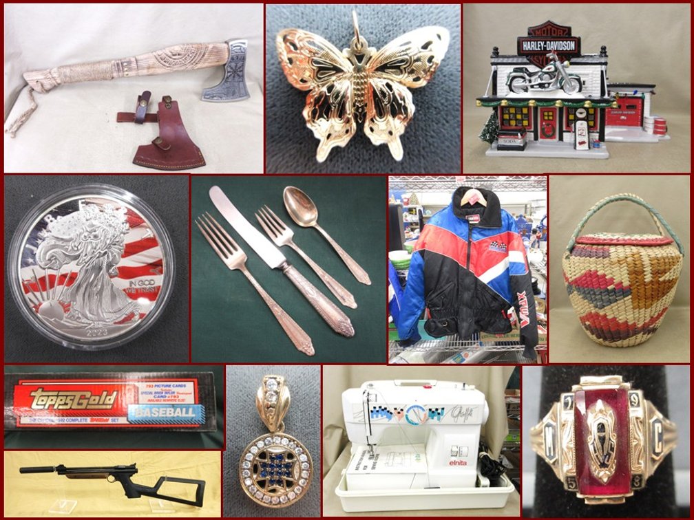 Image for Sterling Silver, BB Guns, New Knives, Sports Card and Collectibles (red tag)
