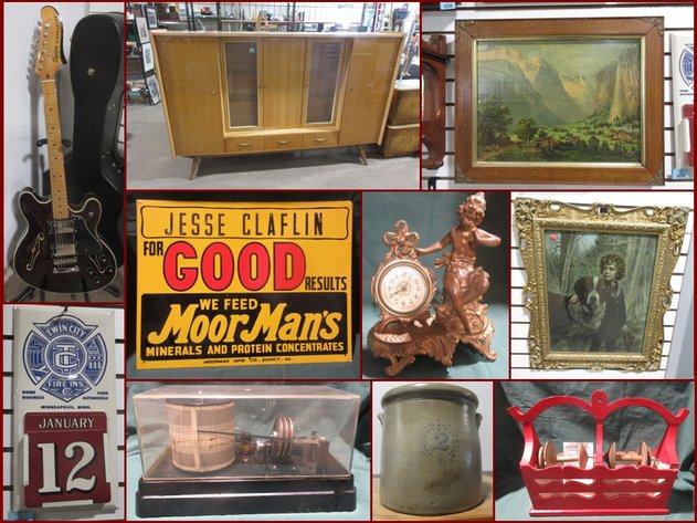 German Mid Century Furniture, Coins, Antiques & Tools