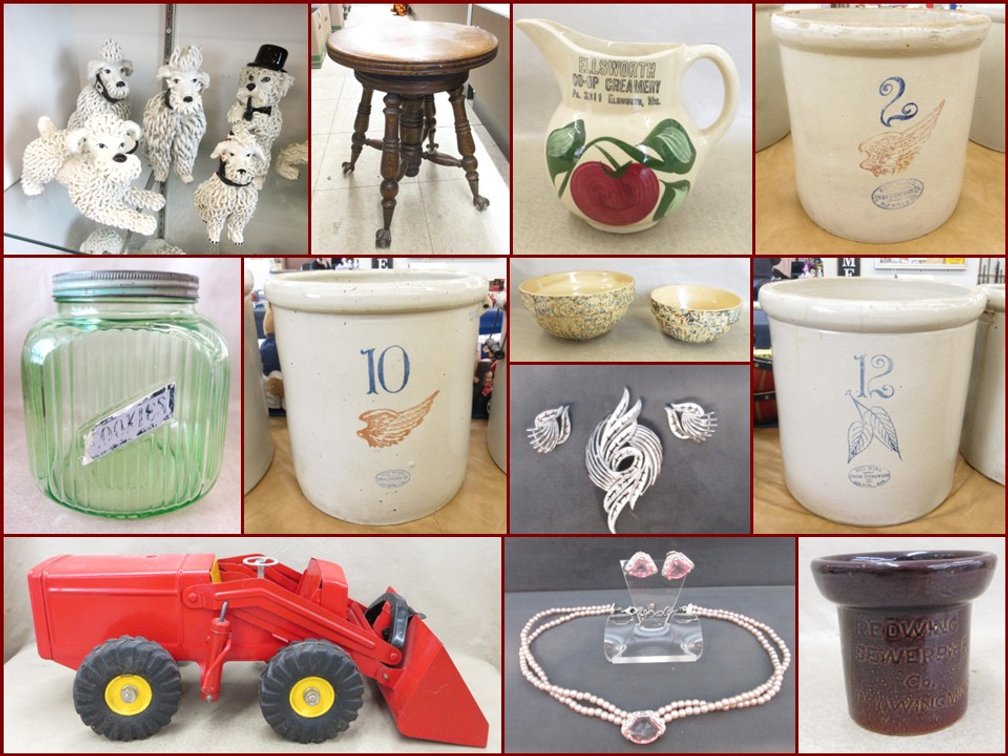 Image for Stoneware Crocks, Noodle Poodles, Jewelry and Collectibles (mint green tag)