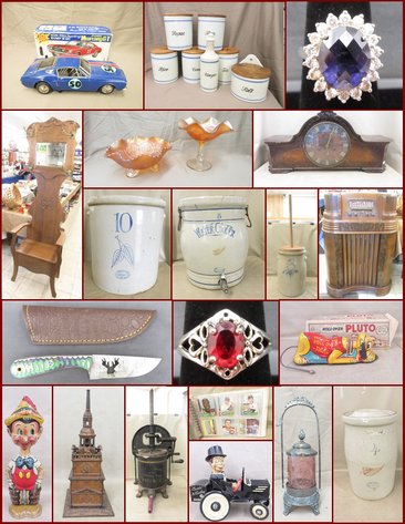 Collector Sport Cards, Stoneware, Sterling Silver, Die-Cast Knives, BB guns and Antiques (pink tag)