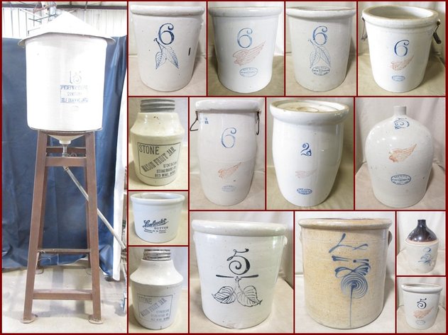 Red Wing Stoneware Water Tower,  Crocks and Jugs (purple tag)