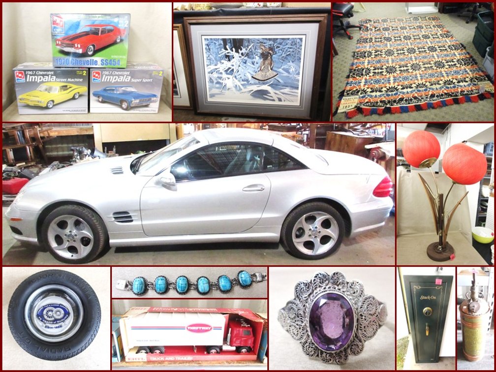 Image for Mercedes Automobile, Model Car Kits, Sterling Silver, Antiques and Books (red tag)