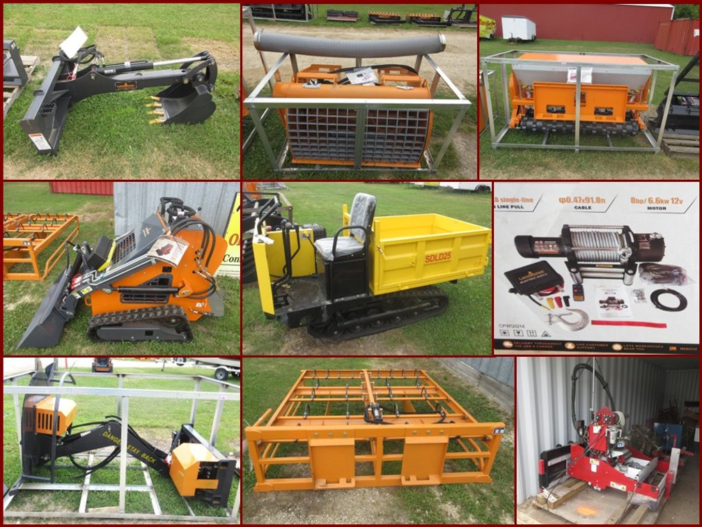 Image for August Mini Skid Steer, Attachments, Machinery and Tools (purple tag)