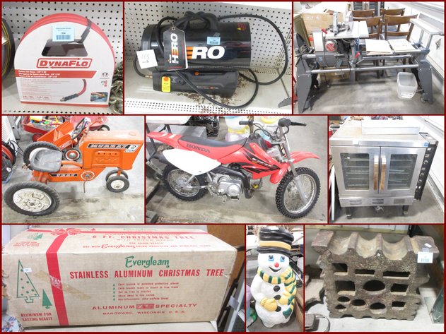 Pedal Tractor, Sporting, Tools and Antiques (blue tag)