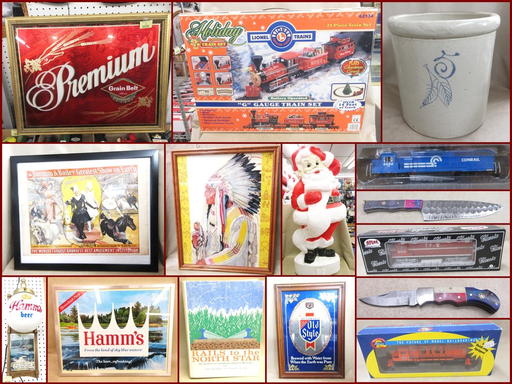 Image for Beer Memorabilia, Antiques, Model Trains and Collectibles (gold tag)