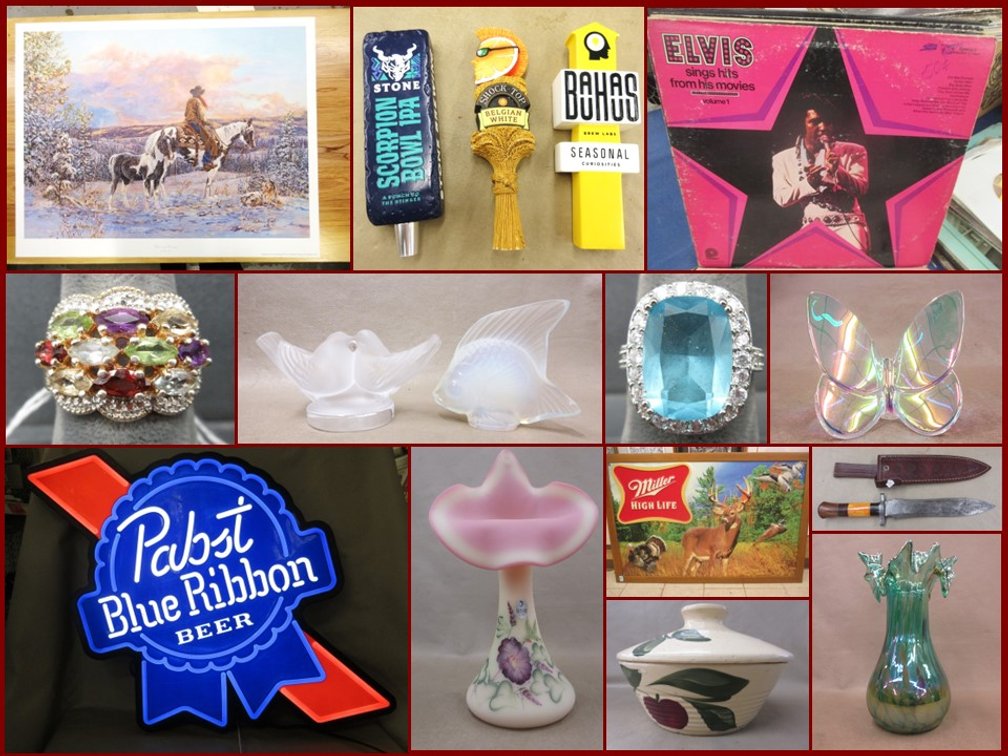 Image for Beer Signs, Signed Prints, Watt Pottery, Jewerly and Antiques (blue tag)