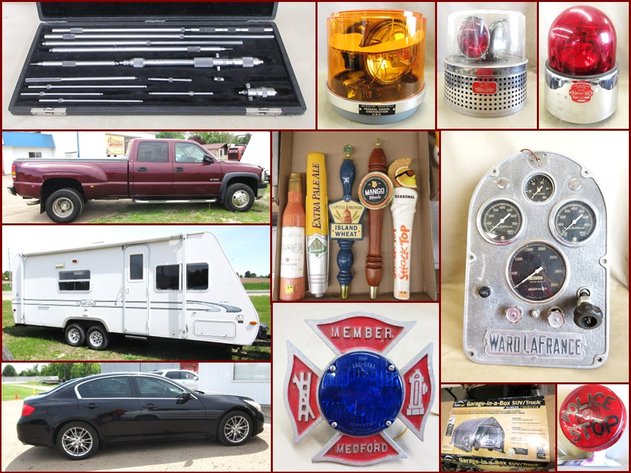 Camper, Vehicles. Emergency Lights, Tapper Handles and Precision Tools (gold tag)