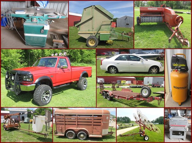 Woodshop Tools, Farm, Trailers, Lawn & Garden (pink tag)