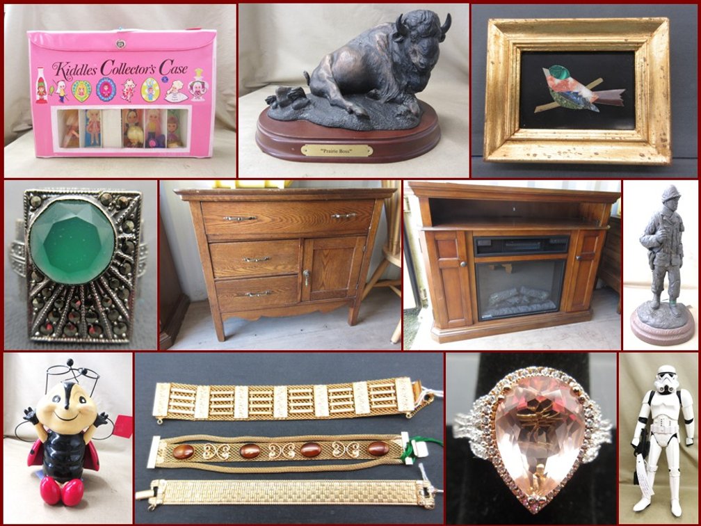 Image for Electric Fireplace, Furniture, Jewelry, Antiques and Household (red tag)
