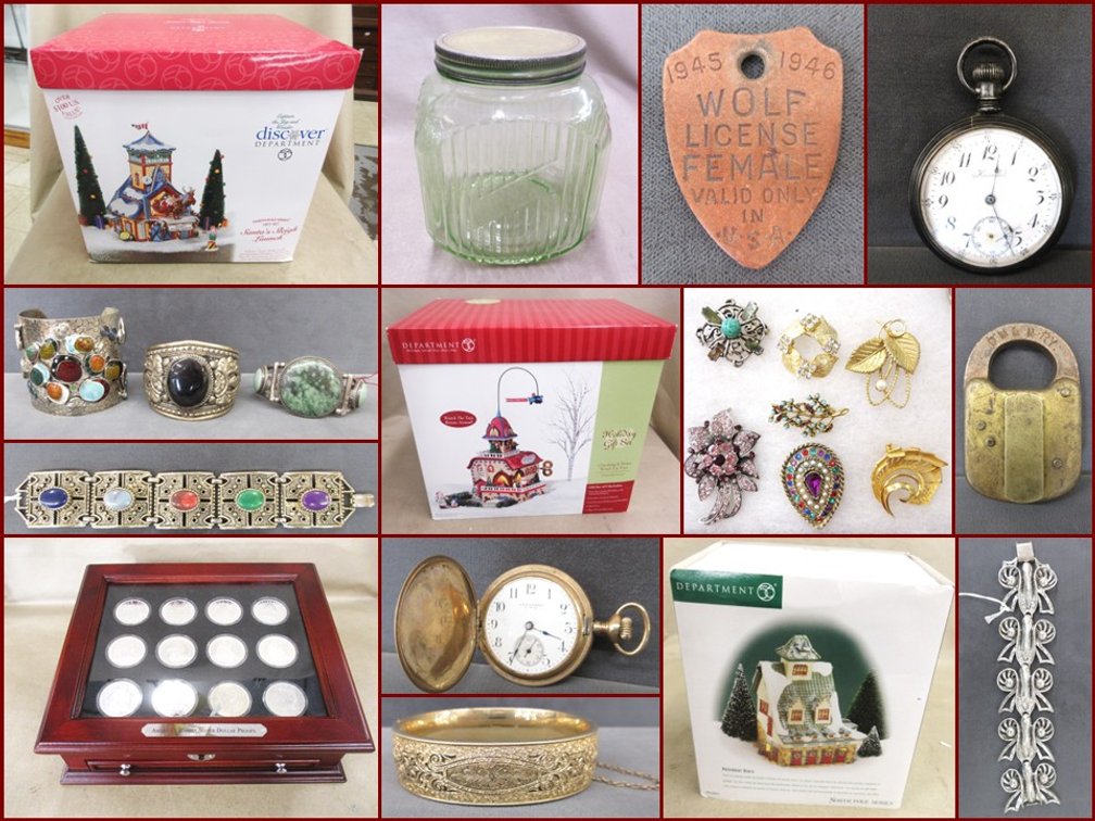 Image for Collector Coin Set, Dept 56, Marked Jewelry and Antiques (purple tag)