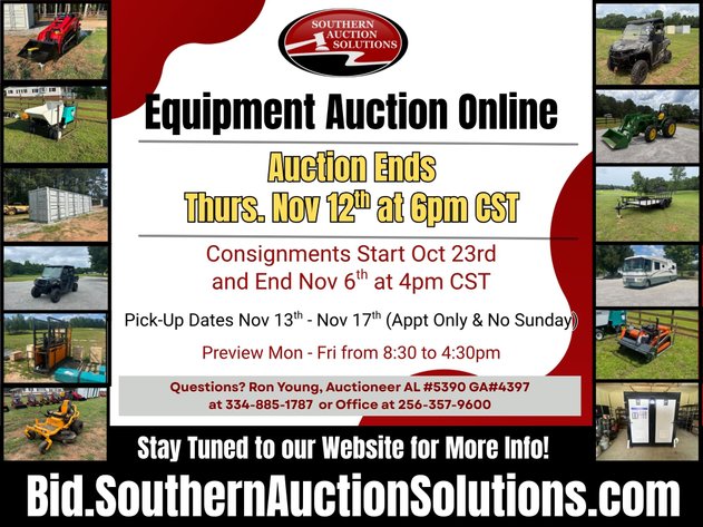 Image for Equipment Auction Online November 12th 2026