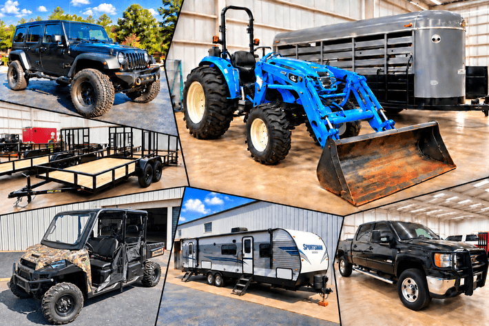 ONLINE ONLY NO RESERVE FALL CONSIGNMENT CAMPERS, VEHICLES, TRAILERS, TRACTOR & IMPLEMENTS AUCTION | HOT SPRINGS, AR