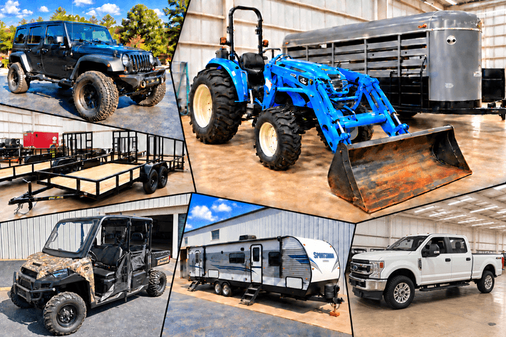 ONLINE ONLY NO RESERVE FALL CONSIGNMENT CAMPERS, VEHICLES, TRAILERS, TRACTOR & IMPLEMENTS AUCTION | HOT SPRINGS, AR