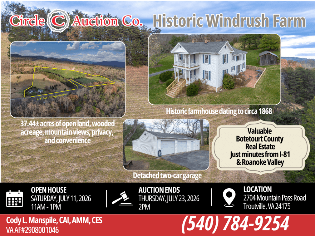 Image for Historic Windrush Farm – 37.44± Acres of Botetourt County Heritage