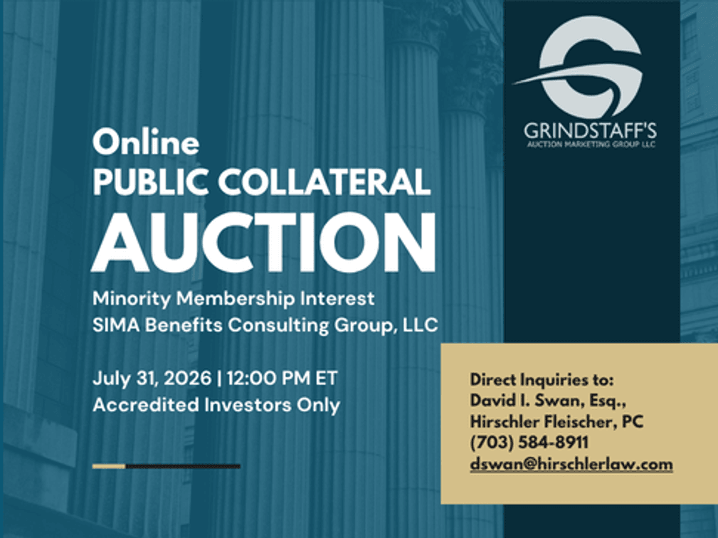 Image for Minority Membership Interest in SIMA Benefits Consulting Group, LLC | Public Collateral Auction