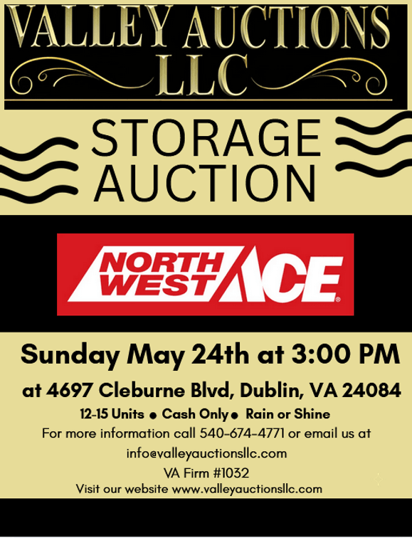 Image for Northwest Ace Hardware Public Absolute Storage Locker Auction May 24, 2026 @ 3 P.M.