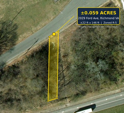 Image for Bankruptcy Court Auction: East End Richmond Building Lot | 2029 Ford Ave, Richmond, VA 23223