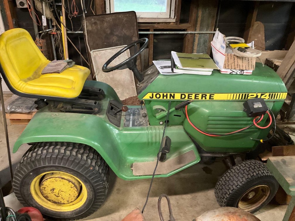 Image for John Deere lawn tractor, tools, furniture, collectible-Main St