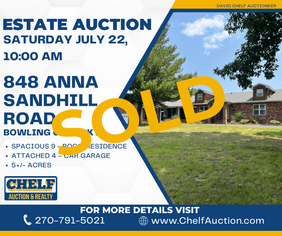 Image for Estate Auction, Real Estate & Personal Property, 848 Anna Sandhill Rd. Warren County KY