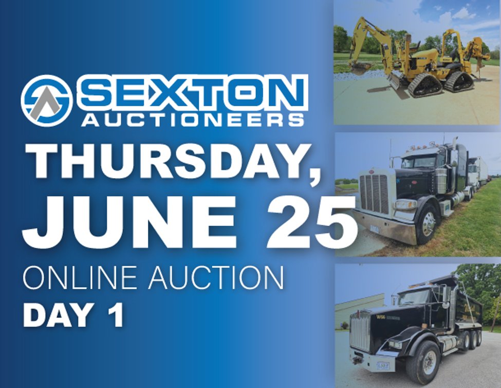 Image for Day One - June 25th | Sexton Auctioneers June 2026 Online Equipment Auction