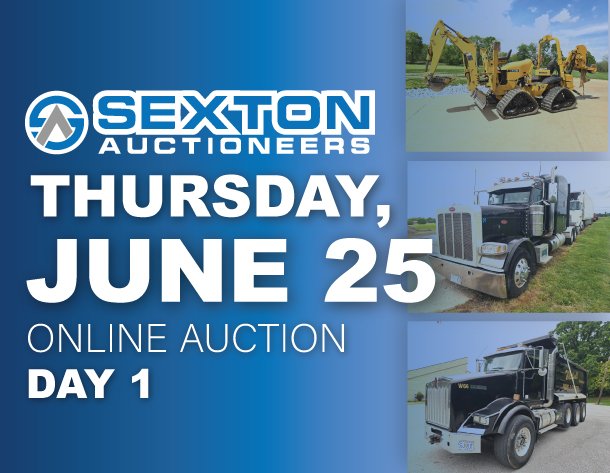 Image for Day One - June 25th | Sexton Auctioneers June 2026 Online Equipment Auction