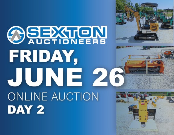 Image for Day Two - June 26th | Sexton Auctioneers June 2026 Online Equipment Auction