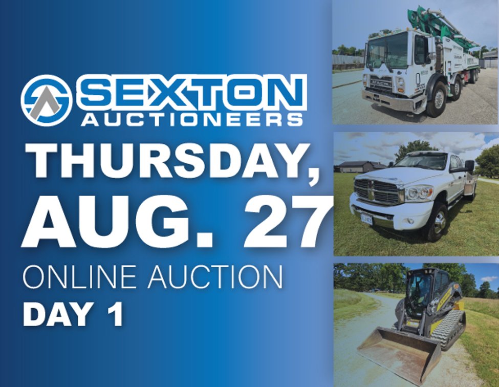 Image for Day One - August 27th | Sexton Auctioneers August 2026 Online Equipment Auction