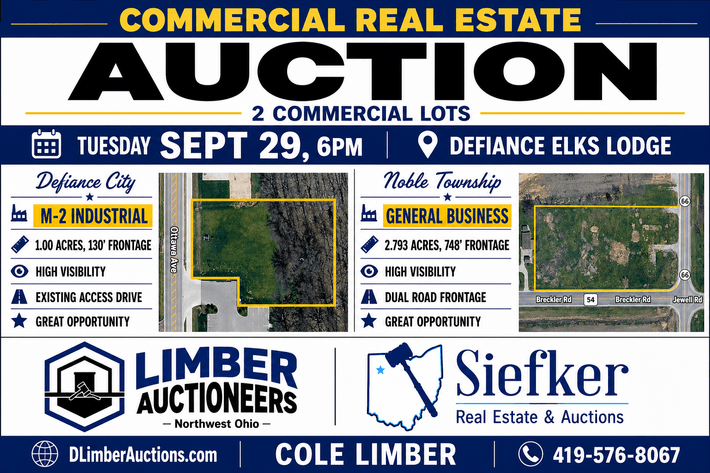 Defiance Commercial Land Auction