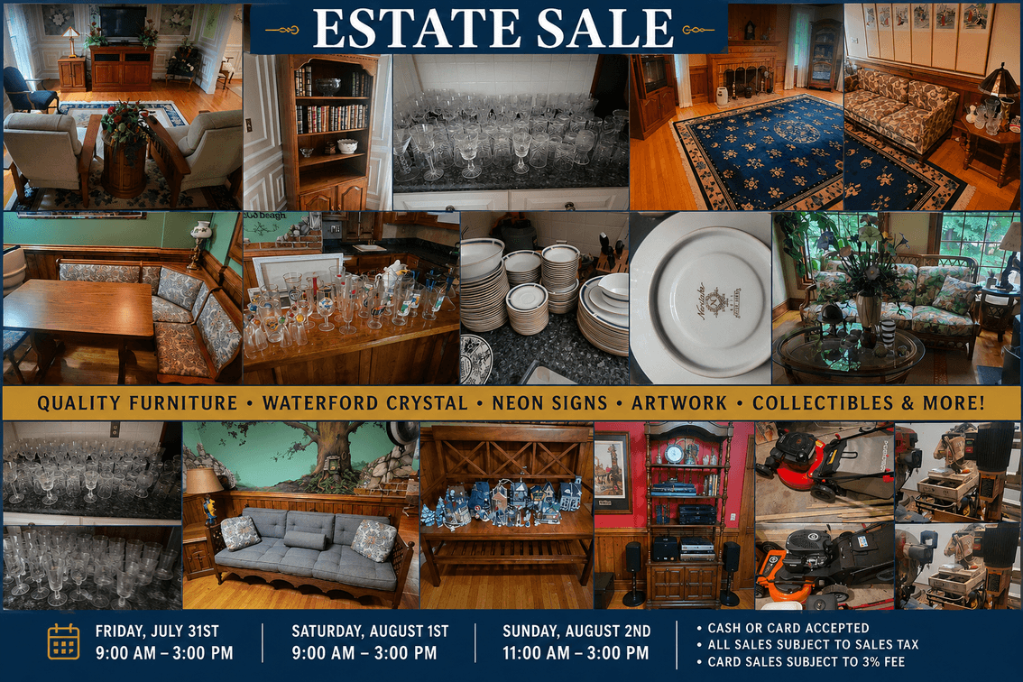 Image for Beautiful Chesterfield 3-Day Estate Tag Sale – July 31st, August 1st & August 2nd !