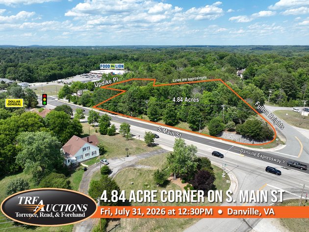 Bankruptcy Auction: 5 Acres on S Main St Danville VA