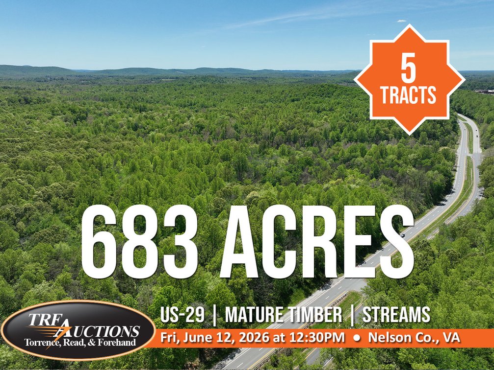 Image for SOLD Prior to Auction: 683 Wooded Acres on US-29 in Lovingston VA