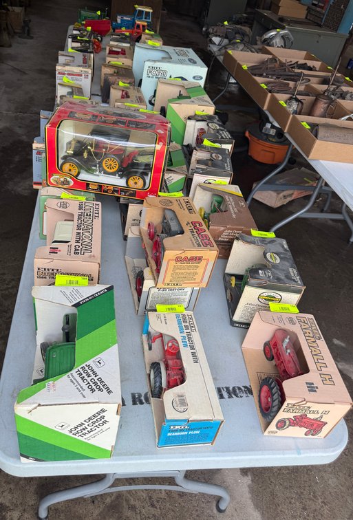 Image for (Custar OH) (4) Tractors, John Deere Combine Harvester, Farm Equipment, Vintage Vehicle Parts, Gravity Wagons, Tools, Household (Weston)