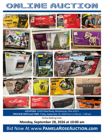 Image for (Whitehouse OH) Mega Fall Pallet Auction 2026! Massive Collection Of Tools, Grills, Small Appliances, Toys, LEGO, Furniture, Halloween & Christmas Decor (Reed)