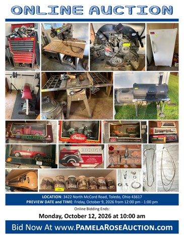 Image for (Toledo OH) Jewelry, Vehicle Engines/Parts, Tools, Model Vehicles, Furniture (N. McCord)