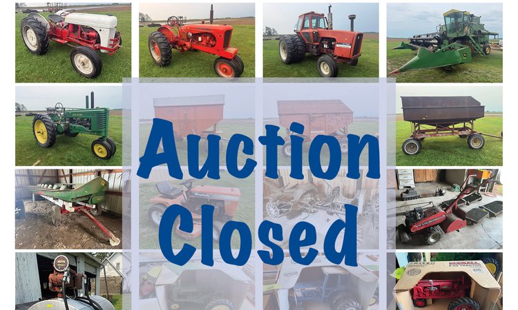 Image for (Custar OH) (4) Tractors, John Deere Combine Harvester, Farm Equipment, Vintage Vehicle Parts, Gravity Wagons, Tools, Household (Weston)