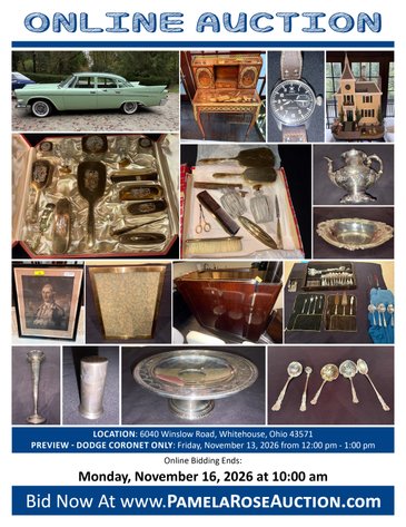 Image for (Whitehouse OH) Premier Gold, Silver, Fine Jewelry, Luxury Collectibles & Classic Automobile Online Only Auction! (Winslow Rd)
