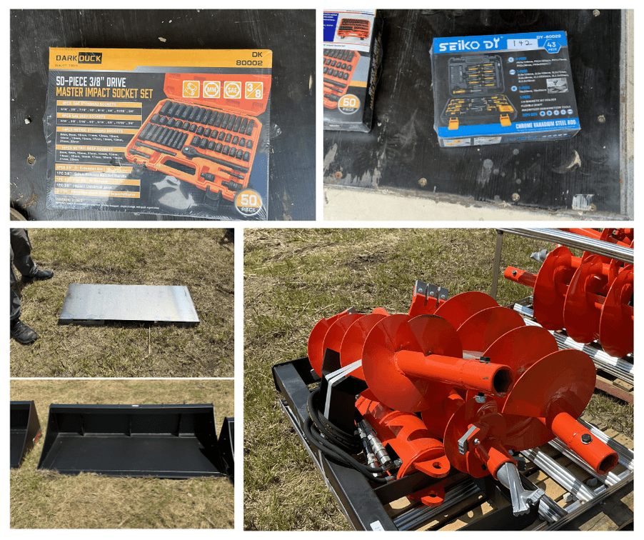 Image for Special Skid Steer Attachment, Tools, & Container Auction